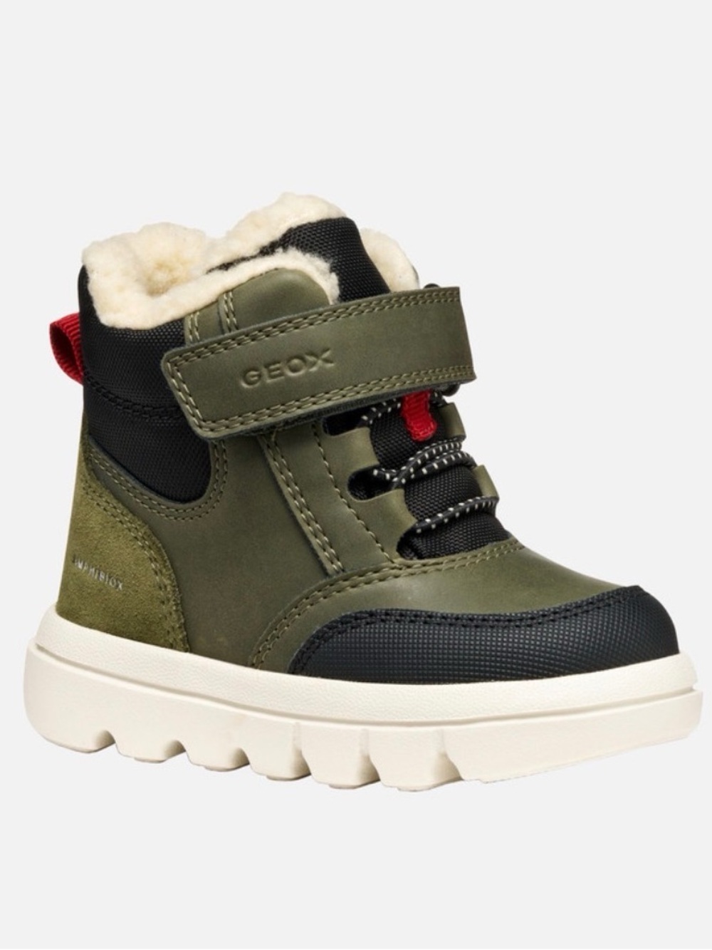 Geox Kids Dark Green and Black Waterproof Winter Boots